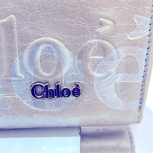 Chloe Silver/Gold Wallet EUC Free Jewelry Earrings, Chain, Sunglasses &DustBag - Picture 5 of 14